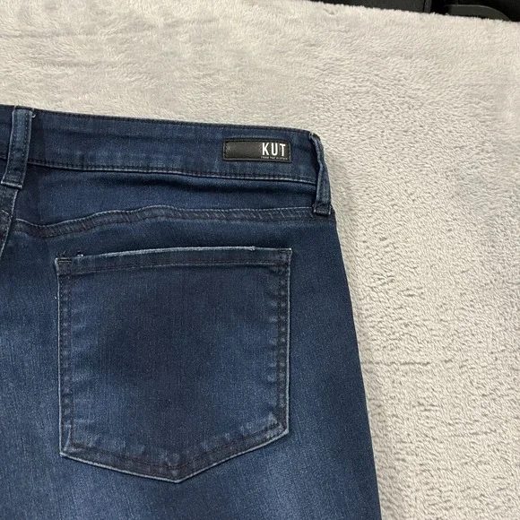 Kut from the Kloth Jeans Womens 12 Blue Diana Skinny Whiskered Stretch Y2K Denim